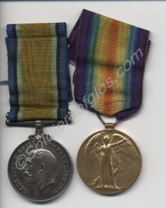 Group of two medals; British War Medal and Victory