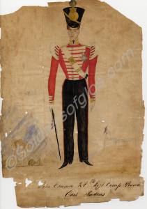 Water colour of 2448 Private John Edwards, Light C
