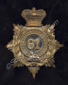 Albert shako plate for a cloth shako, worn by the