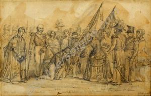 Pencil drawing by Richard Poate of the Presentatio
