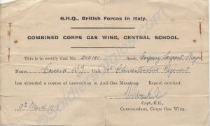 Gas Course Certificate. Awarded to 240101 Company