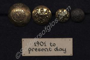 Buttons of the Gloucestershire Regiment. c. 1900-1