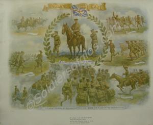 Framed print commemorating the armies of the Briti