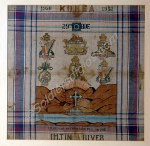 Handkerchief painted by 5773226 Private Norman E.S