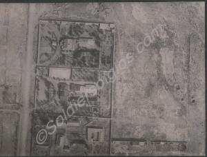 Aerial photograph taken by Cox of the Mission Hous
