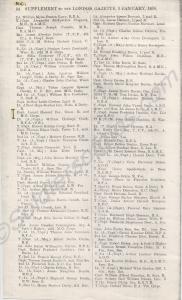 Photocopies of extracts  from the London Gazette r