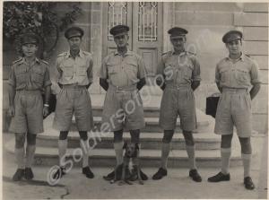 Major-General L. H. Cox.  With staff. c. 1942-1946