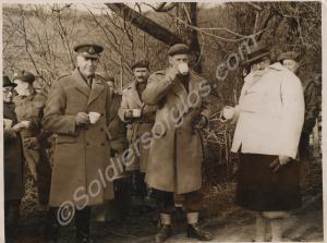 Major-General L. H. Cox.  Drinking tea on a cold d