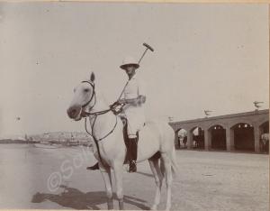 Lieutenant L. H. Cox on his polo pony, "Rags". 2nd