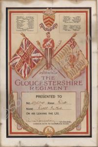 Framed presentation print awarded to Private Ralph