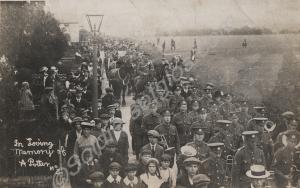 The funeral cortege of Private Alfred Potter of 1/