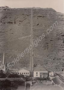 St Helena. View of Jacob's Ladder of 700 steps lea