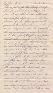 P.O.W. letter from Lance Corporal Richard Carter,