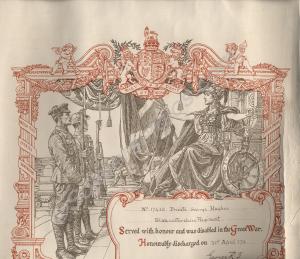 Honourable Discharge Scroll. 17428 Private George