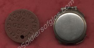 Dog tag in metal case. 3736/241212 Lance-Corporal