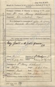 Certificate of Character on Discharge for 1376 Pri