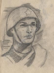 Chinese soldier - A sketch by Captain A.N. "Jumbo"