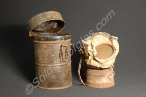 German army gas mask and case. c. 1916-1918.