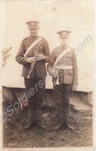 Boy bandsmen William Bartlett (clarinet) and Rober