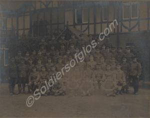 Framed photograph of No. 4 Platoon, 'A' Company, 7