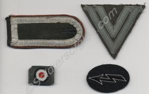 Items of German Wehrmacht uniform insignia. One sh