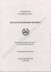 Order of Commemorative Service from St Mary de Cry