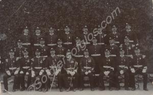 Postcard depicting sergeants, privates and bandsme