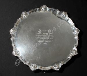 De Wiart Silver salver . De Wiart Silver salver .