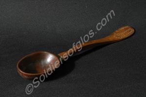 Carved wooden spoon made by Boer P.O.W. for Sergea