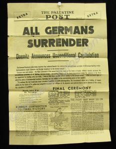 One sheet Palestine Post Extra . Headline reads AL