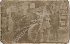 Three soldiers with lorry. 179212 Private William