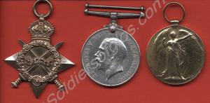 Group of three medals;  1914-15 Star, British War