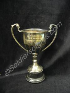 Silver metal drill cup. "A" Company Inter Section