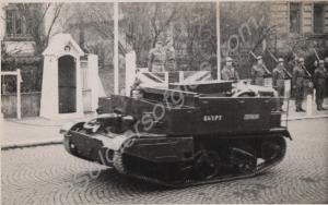Wasp flamethrower carrier, driving past on parade.