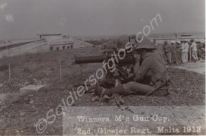 Vickers machine gun and crew.  "Winners Machine Gu