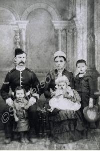 Corporal William Clothier with his wife and family