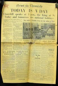 V.E. Day Edition of the News Chronicle.