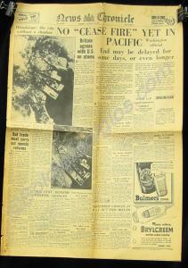Hiroshima Bomb Edition of the News Chronicle.