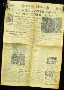 Japanese Surrender Edition of the News Chronicle.