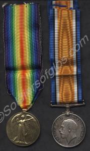 Group of two medals; British War Medal, Allied Vic