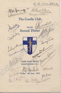 (1)7 programs for "The Creully Club" 1947-48-49-50