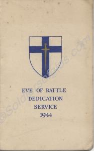 Booklet "Eve of Battle Dedication Service 1944"