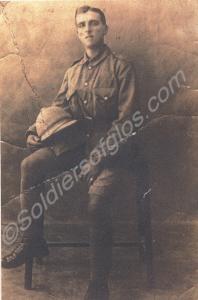 Digitally scanned print of Private Thomas Bond. Gl
