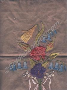 Digitally scanned print of embroidery by Private T