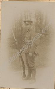 Soldier standing at ease. 9th Battalion, The Glouc