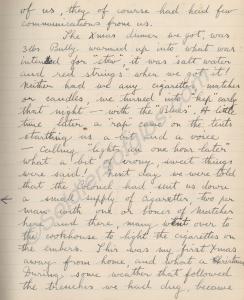 Page from the memoir of 17154 Private Francis Will