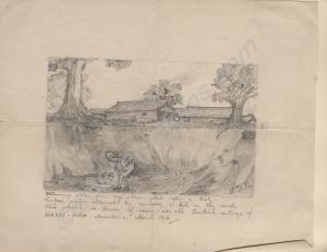 Drawing from the memoir of 17154 Private Francis W