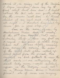 Page from the memoir of 17154 Private Francis Will