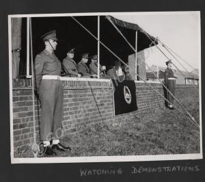 Watching "Demonstrators" Exercise.  Brigadier C.E.