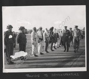 Watching "Demonstrators" Exercise.  Brigadier C.E.